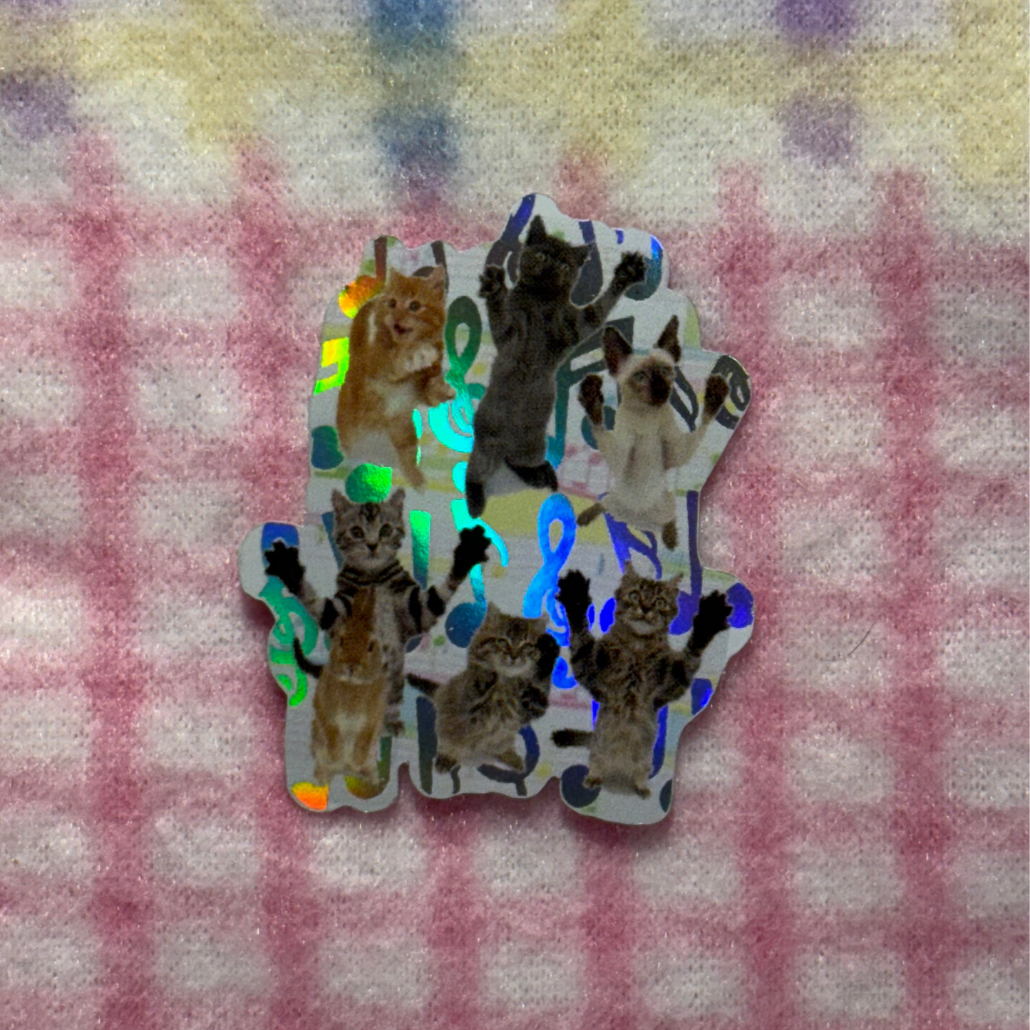 party cats: die cut sticker