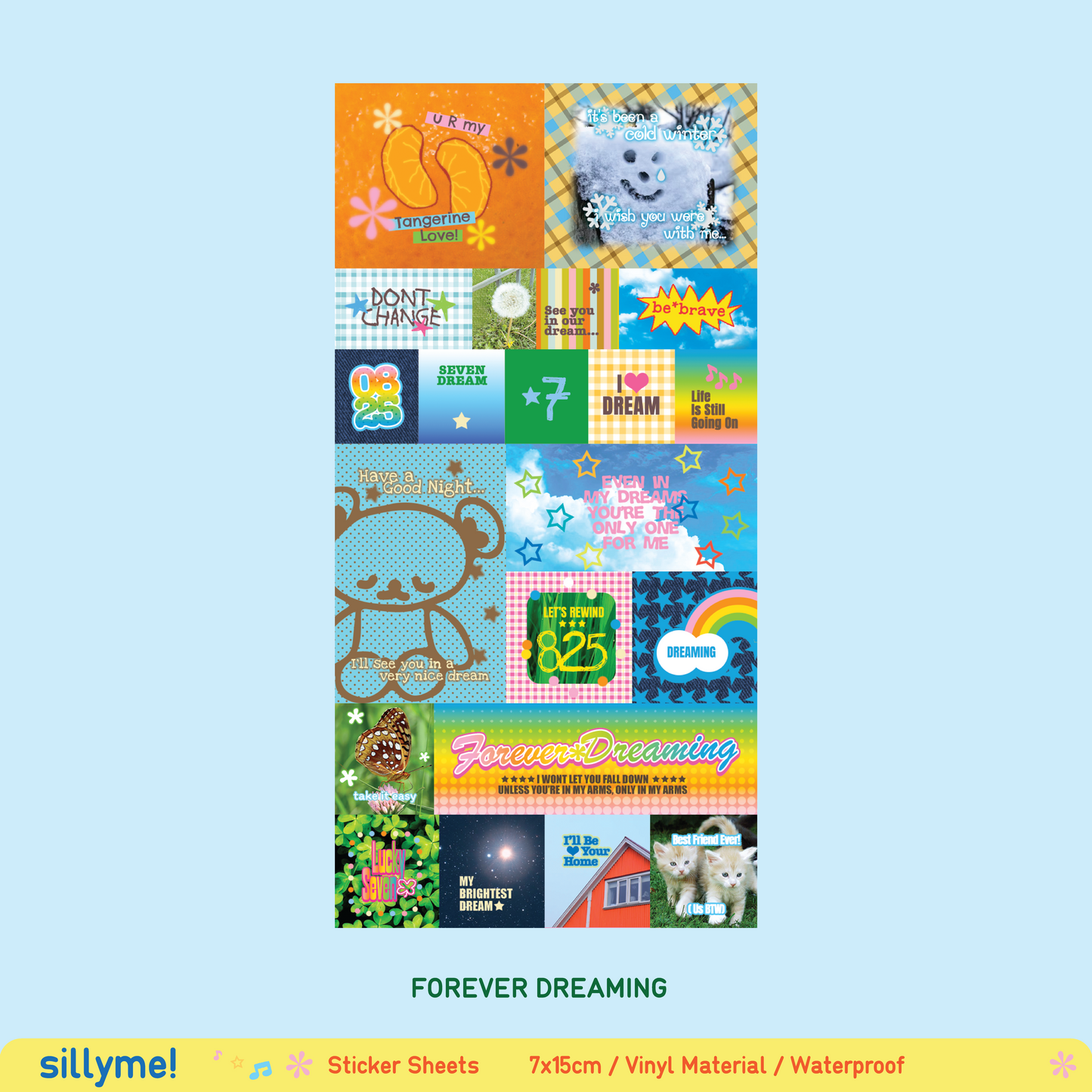 sillyme: forever dreaming sticker sheet
