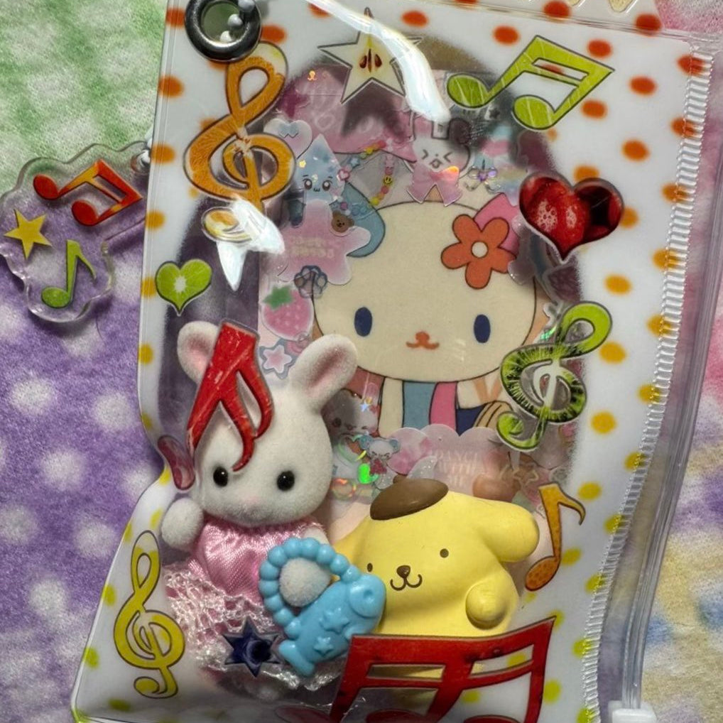 fruit salad trinket pouch with acrylic charm