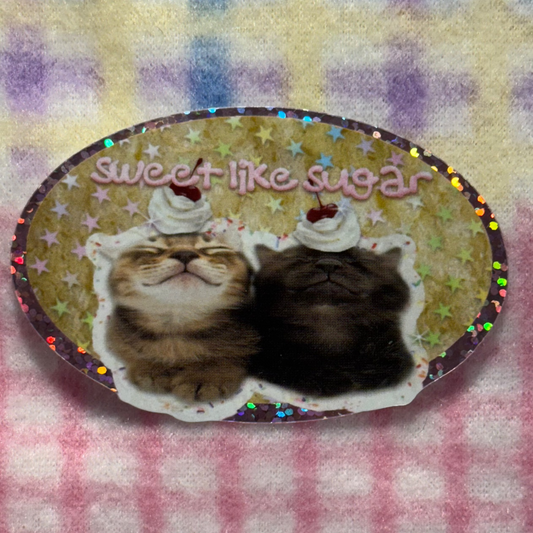 sweet as sugar: die cut sticker