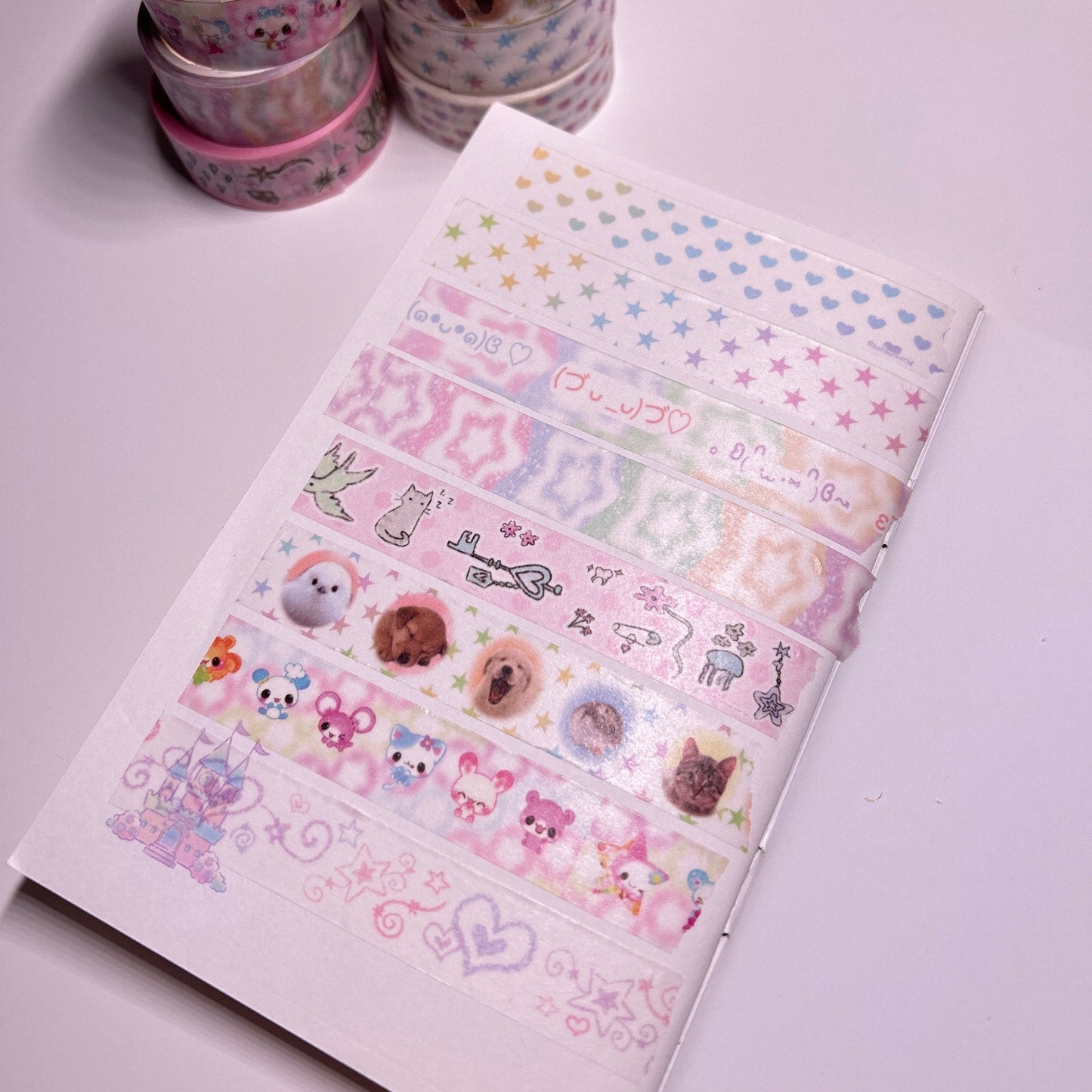 rainbow stars: washi tape