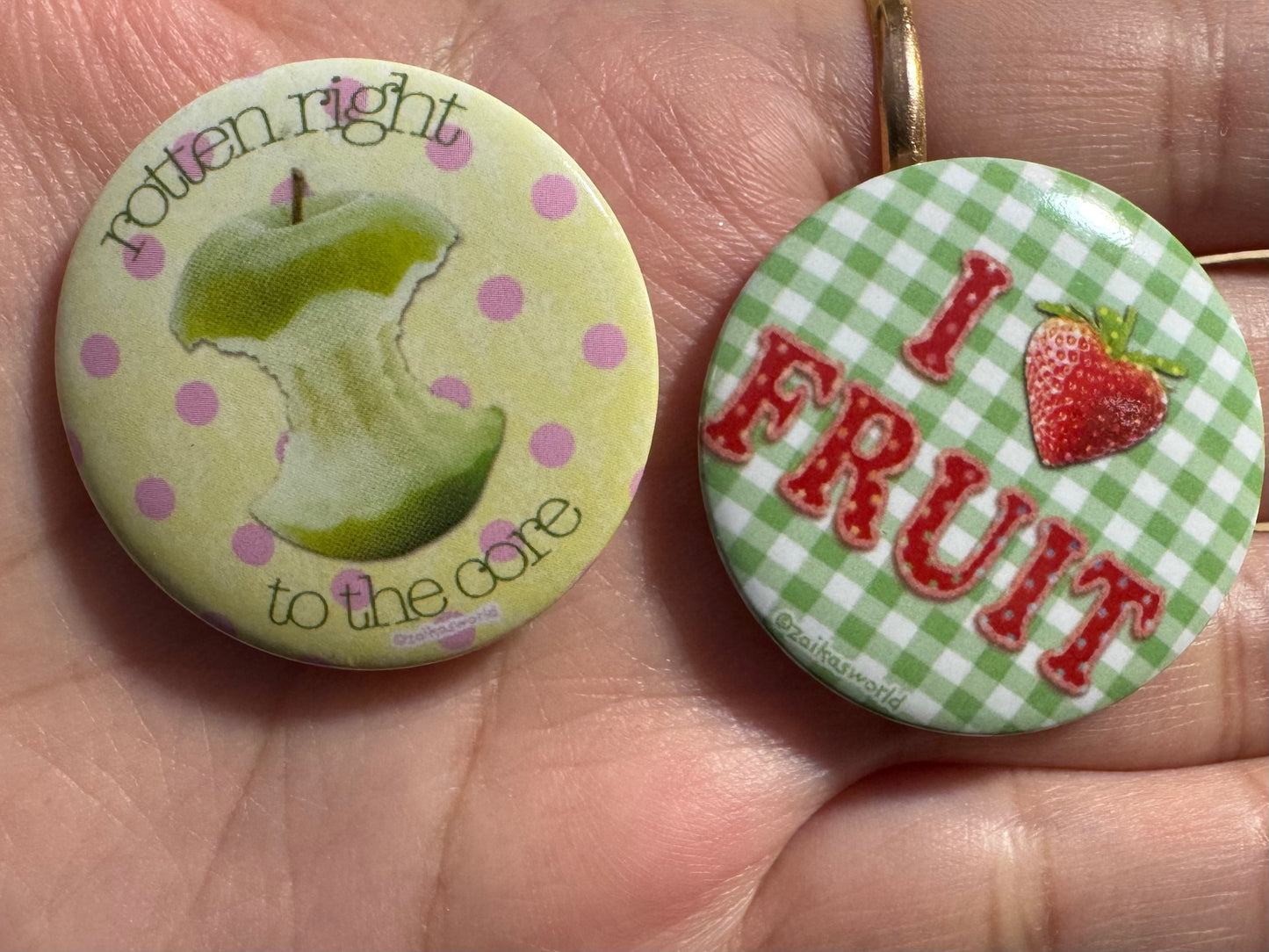 fruit buttons: 2 piece set