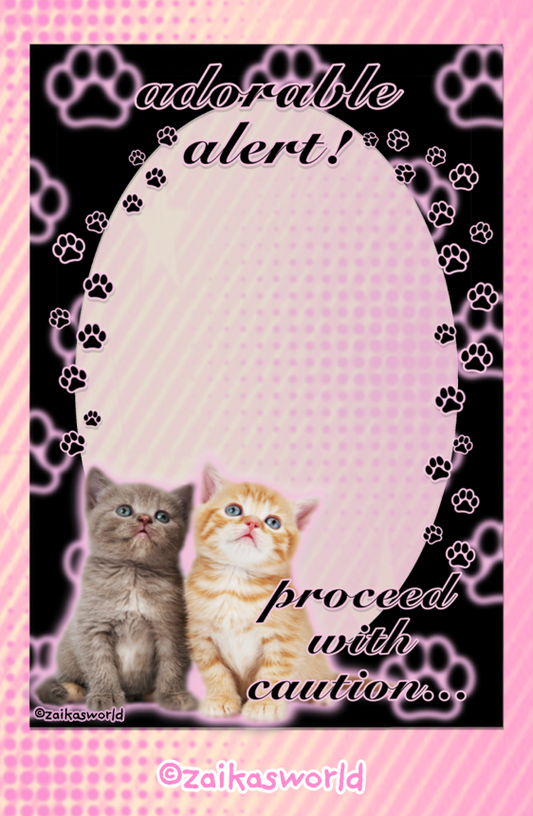 adorable alert: die cut sticker
