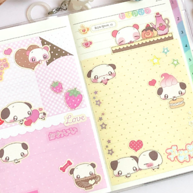 creamy milky: Love Love Cafe sticker sheet
