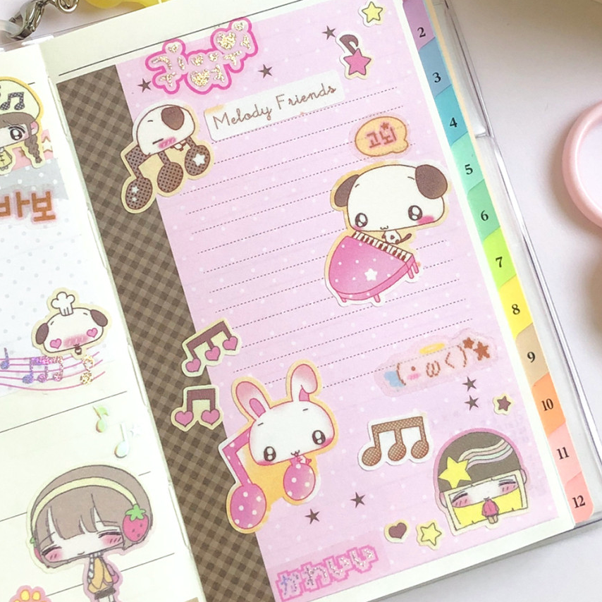 creamy milky: Sweet Melody sticker sheet