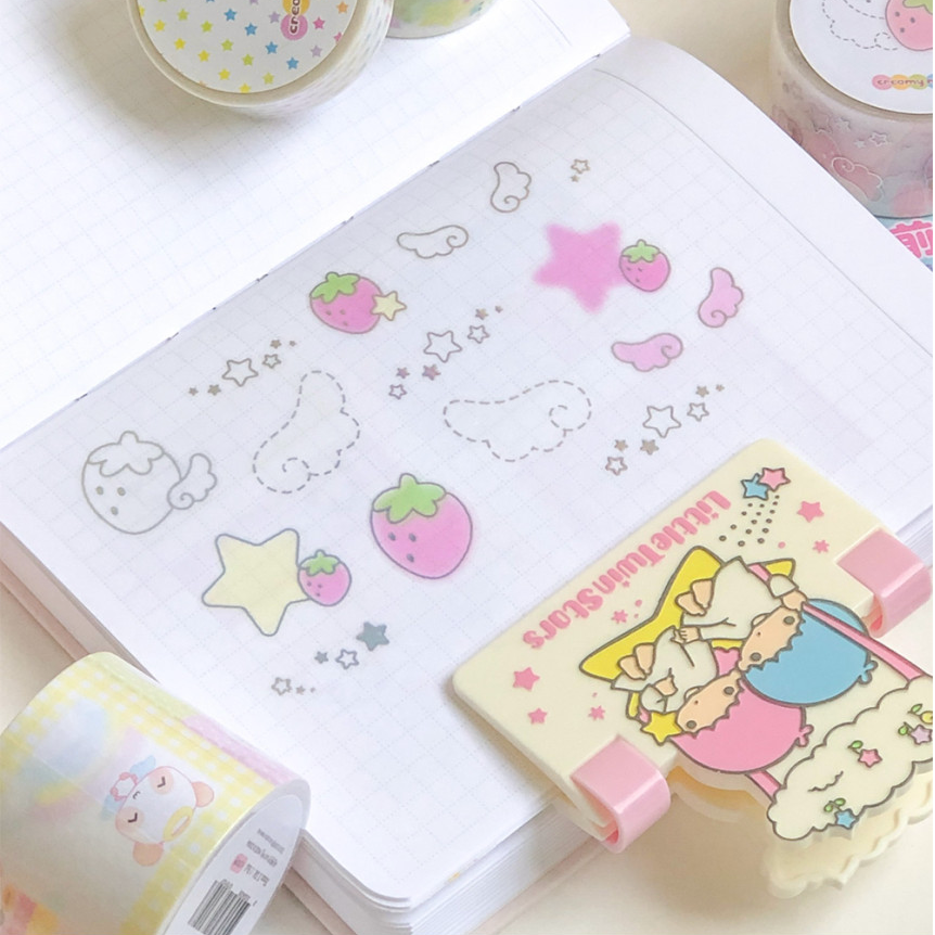 creamy milky: kiss cut washi tapes