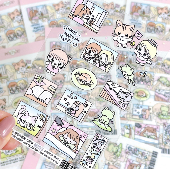 poetico: happiness in everyday life sticker sheet