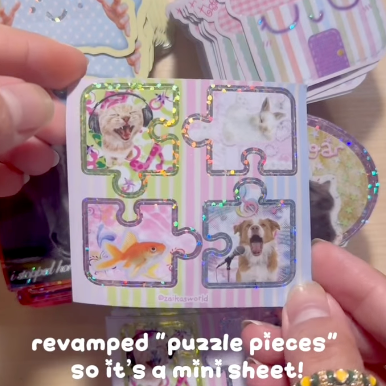 puzzle pieces: die cut stickers pack