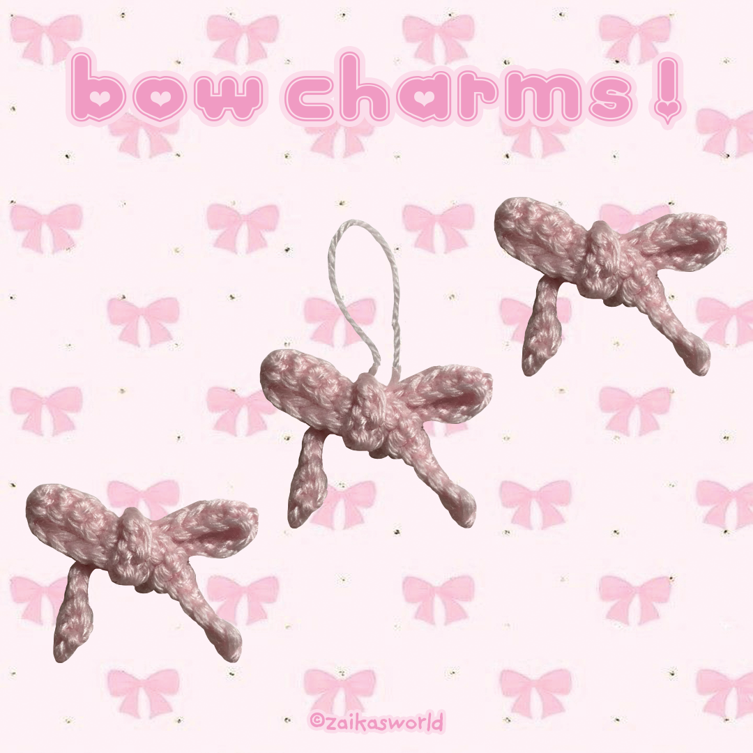 bows: crochet charms