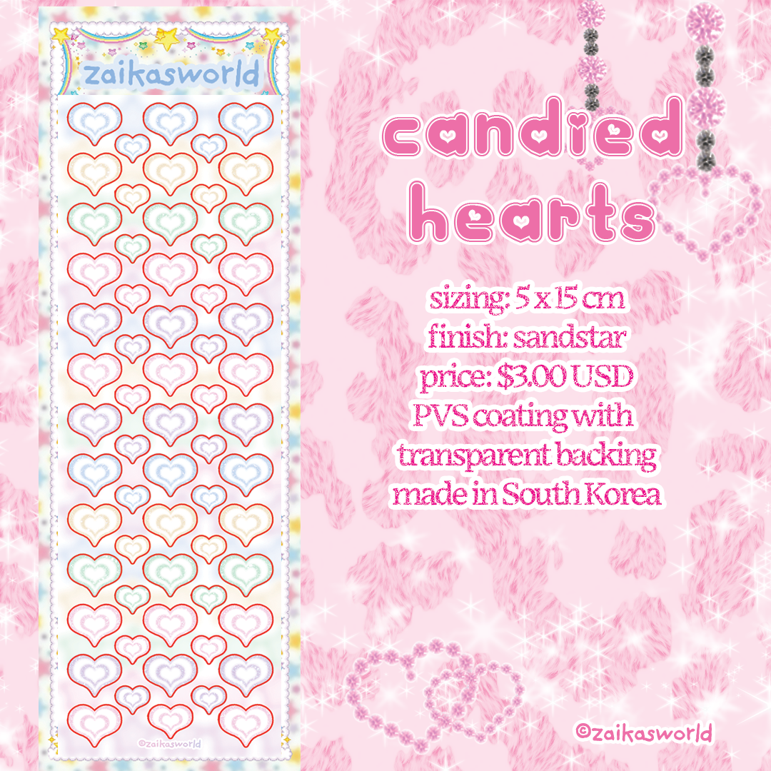 candied hearts