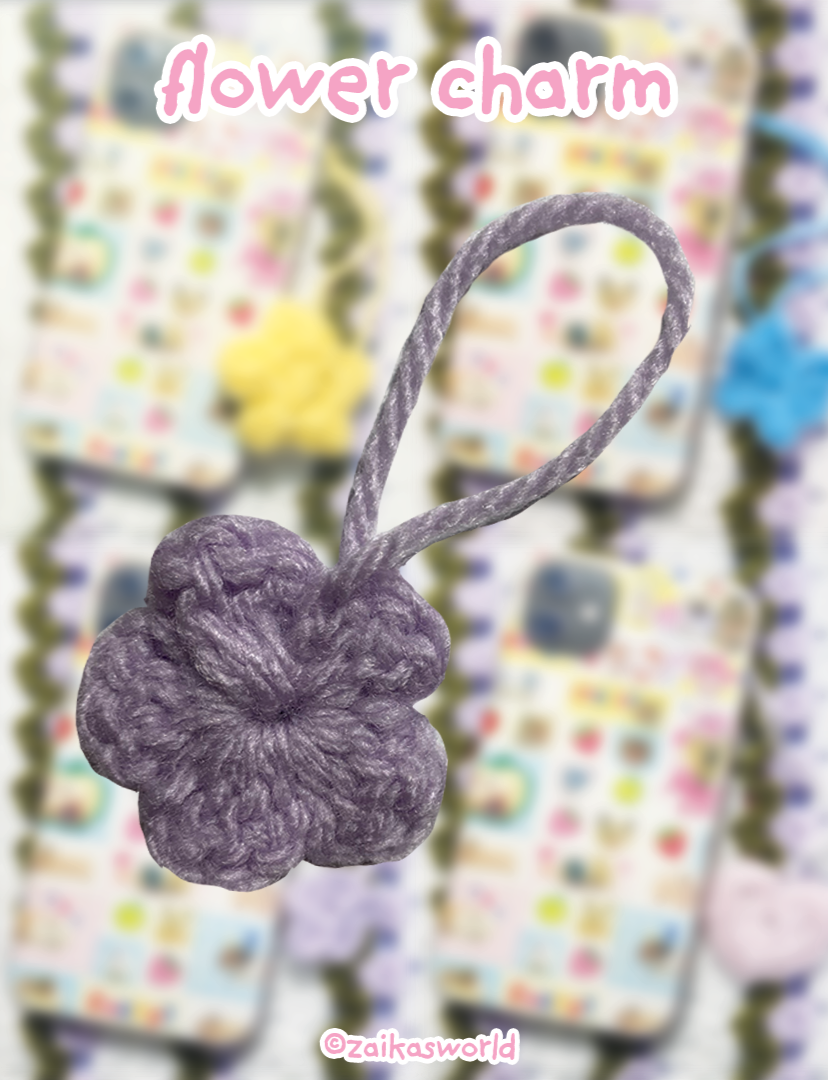 flowers: crochet charms