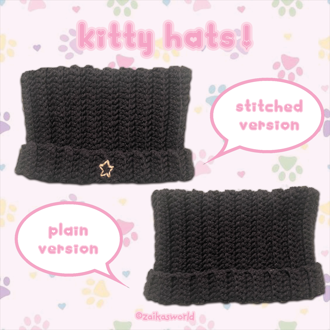 kitty hats: crochet beanies