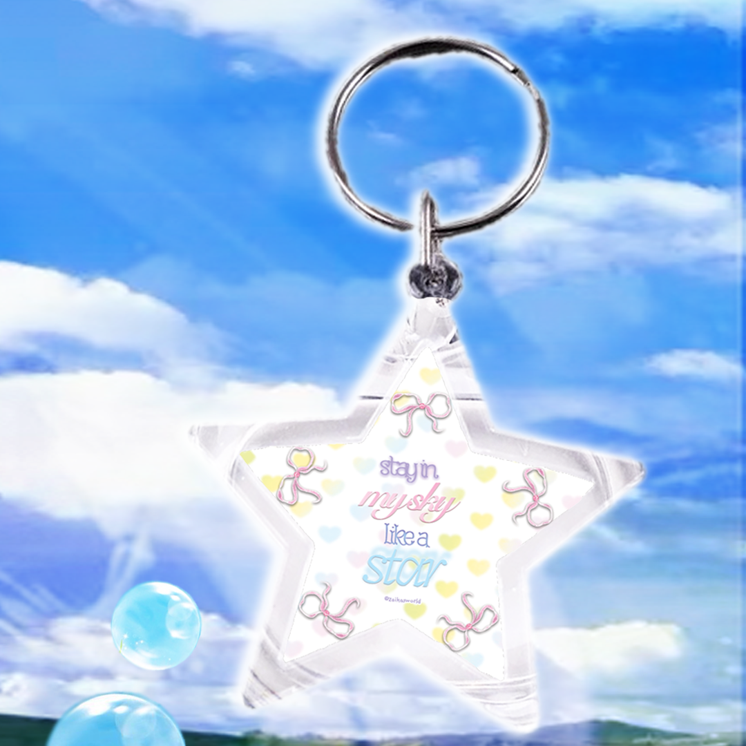 stay in my sky like a star: die cut sticker sticker