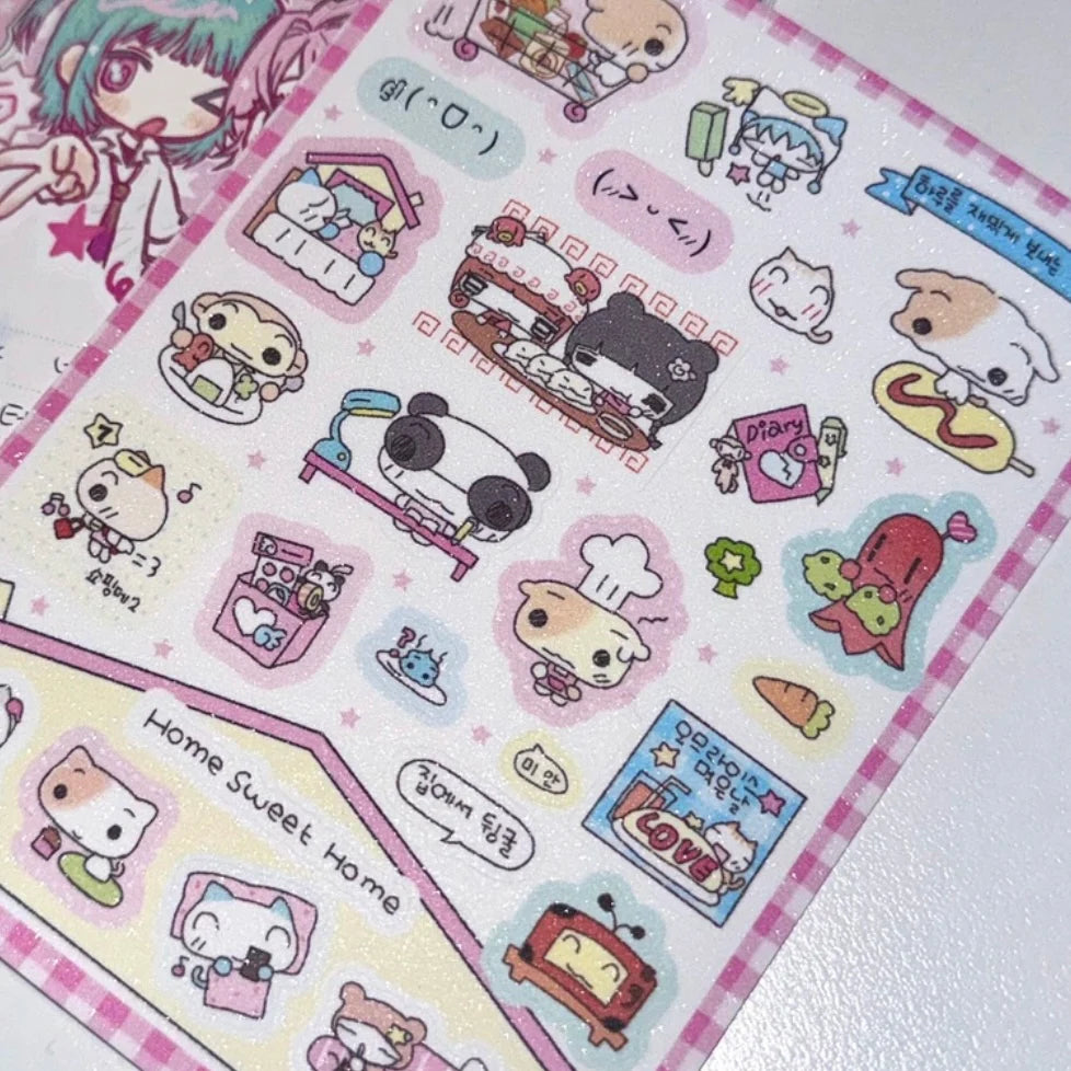 happy_nyang_day: How to Spend a Fun Day sticker sheet