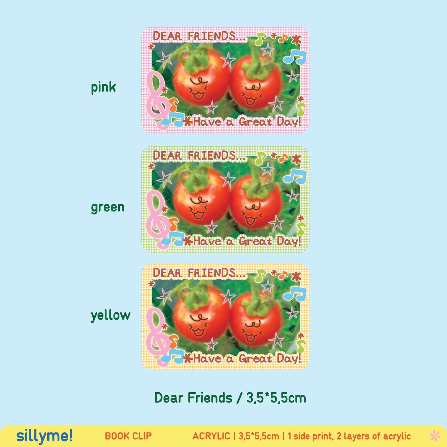 sillyme: dear friends acrylic clips