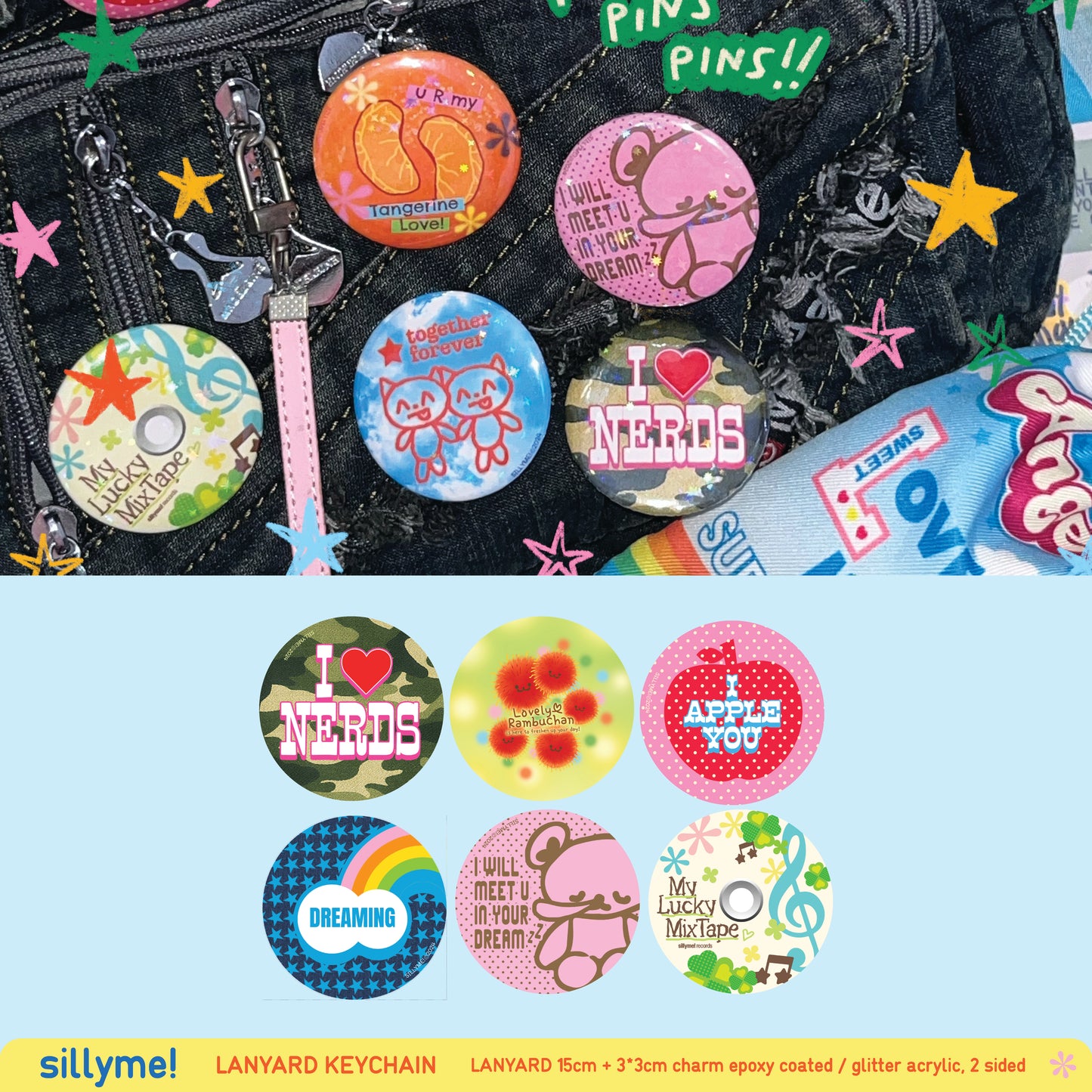 sillyme: individual buttons