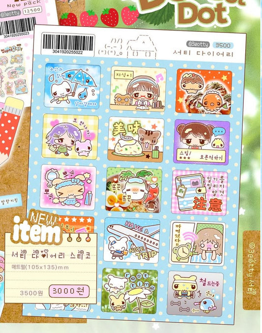 3eotty: square memo beam stickers