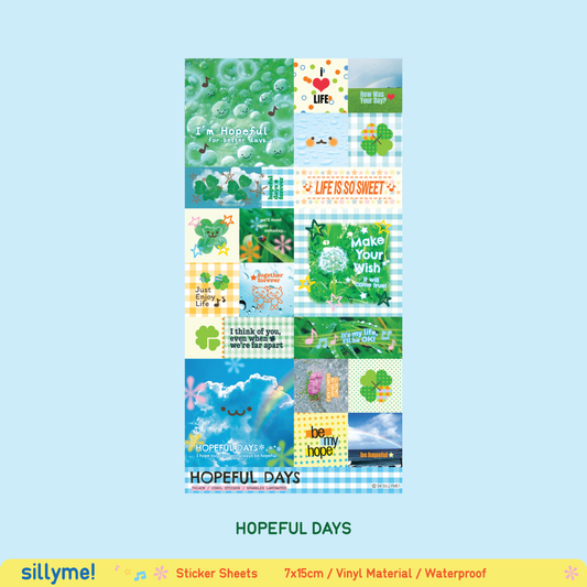 sillyme: hopeful days sticker sheet
