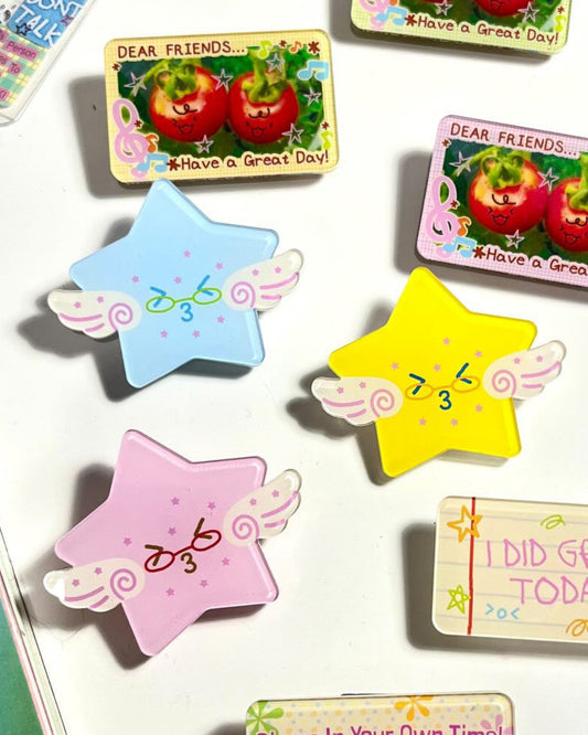 sillyme: star acrylic clips