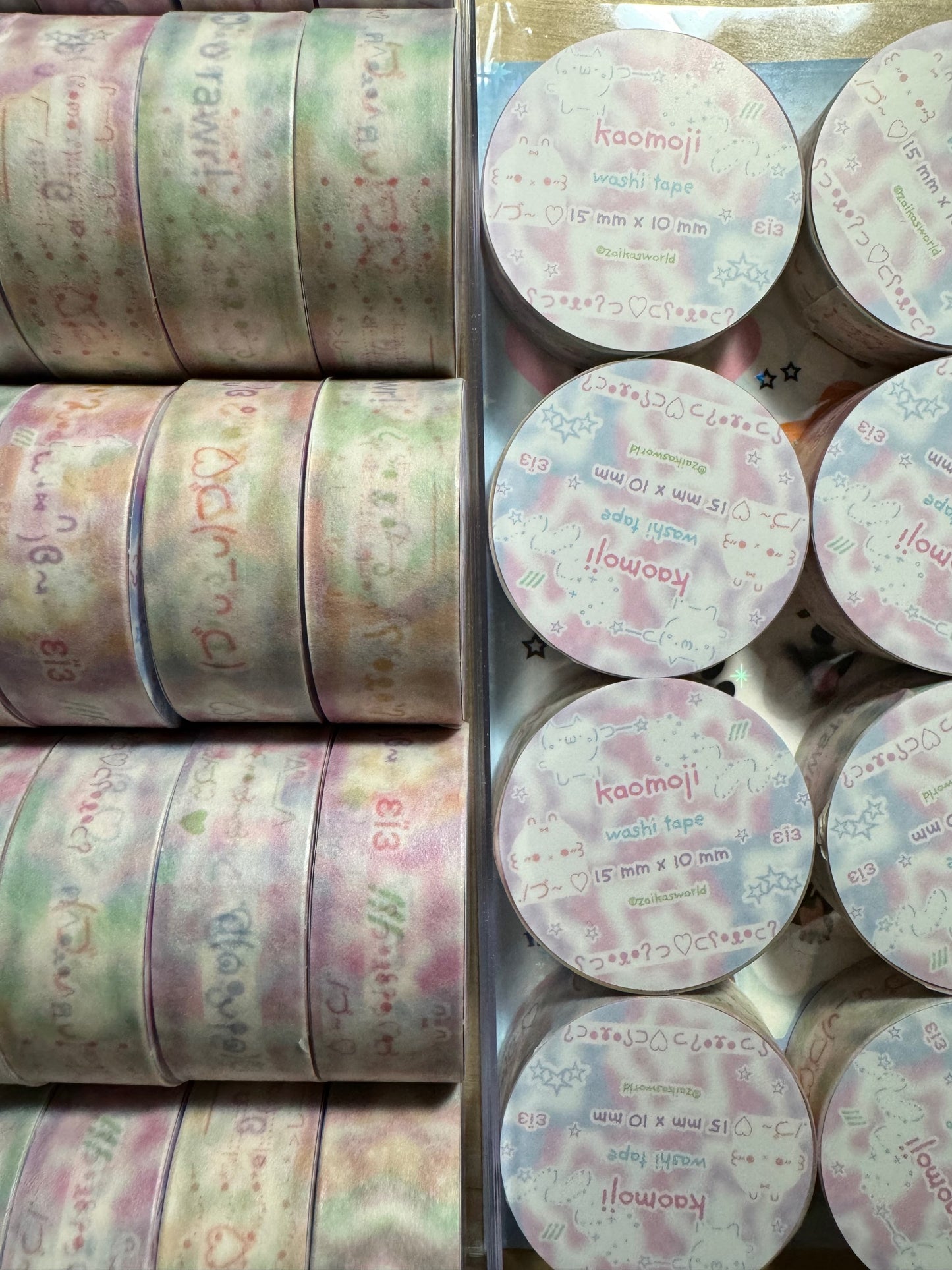 kaomoji: washi tape