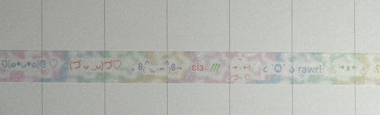 kaomoji: washi tape
