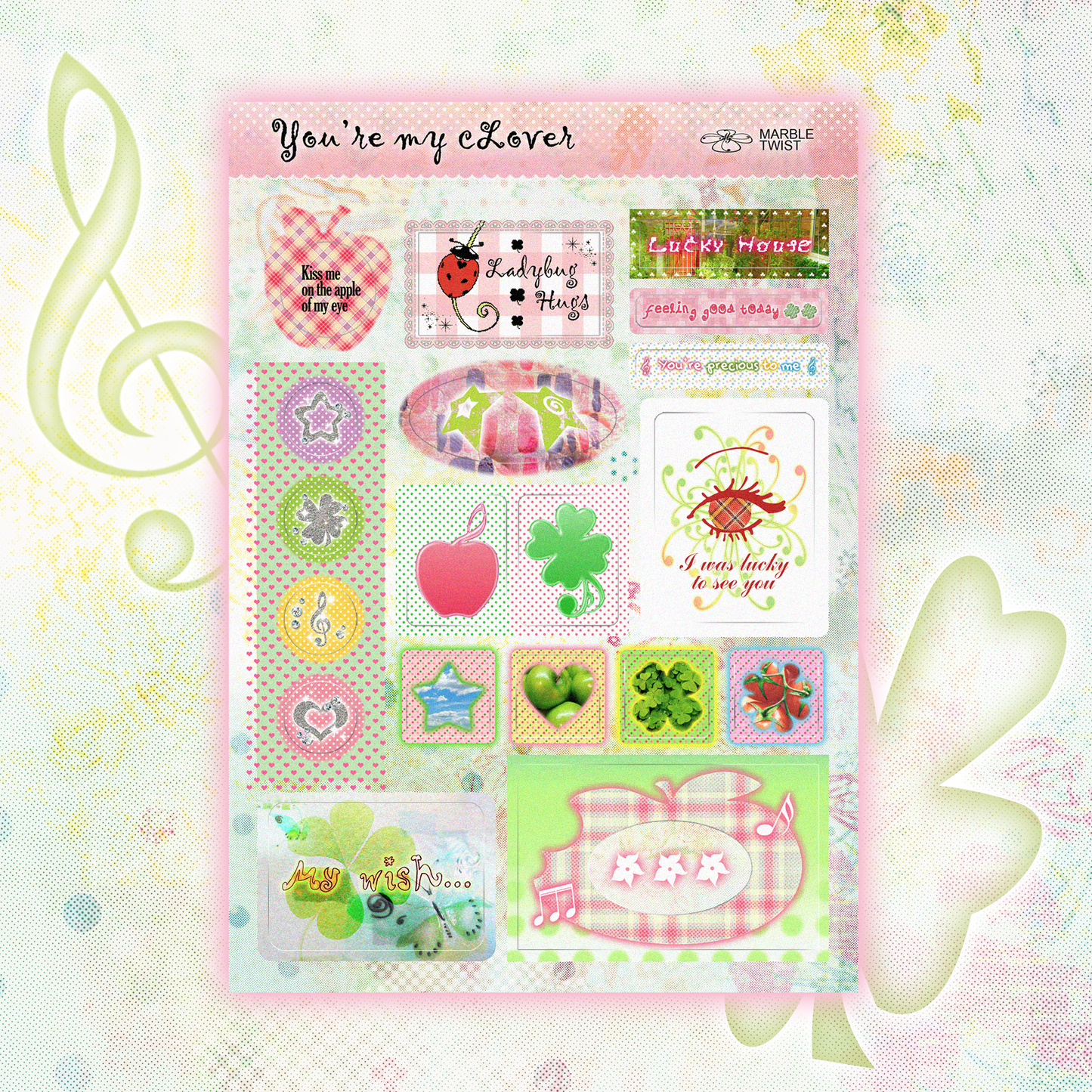 marbletwist: You’re My Clover Sticker Sheet