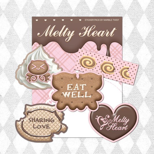 marbletwist: Melty Heart Sticker Pack