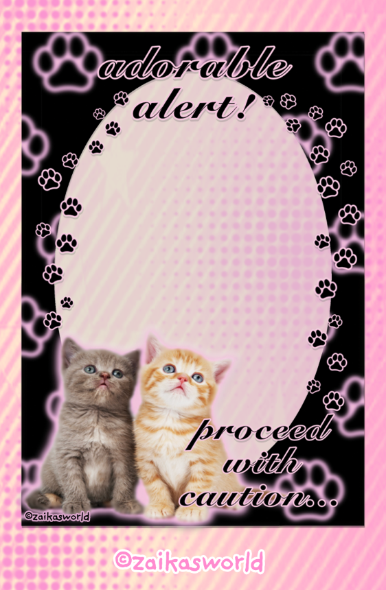 adorable alert: die cut sticker