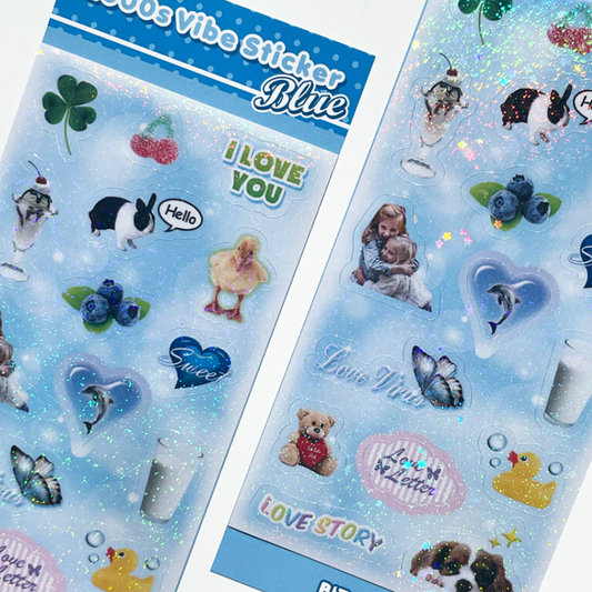bitbybit: 2000s Vibe Sticker_Blue