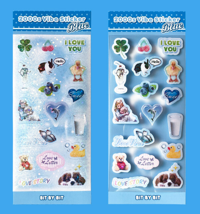 bitbybit: 2000s Vibe Sticker_Blue