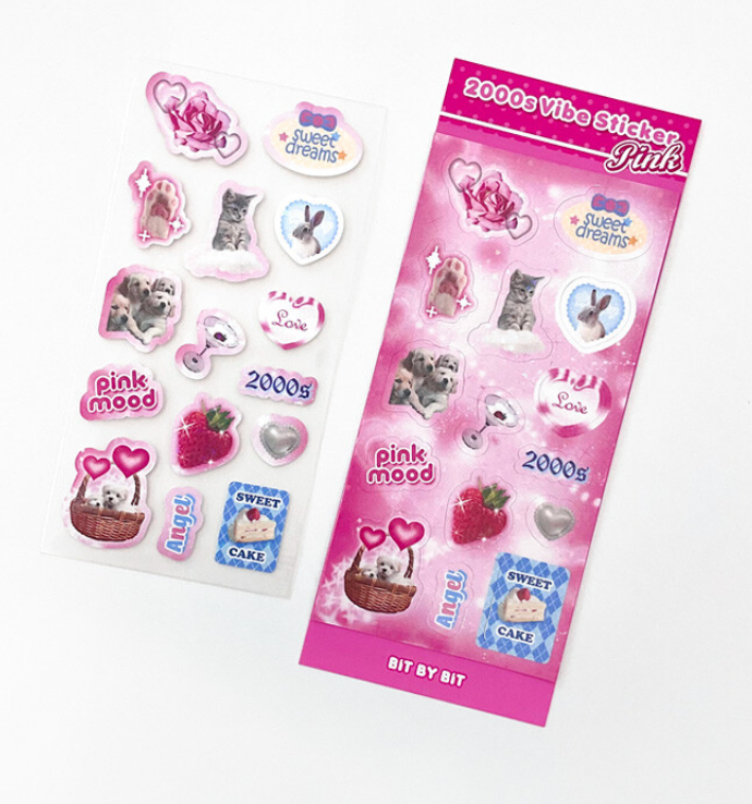 bitbybit: 2000s Vibe Sticker_Pink