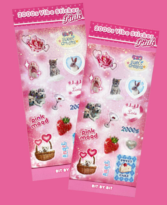 bitbybit: 2000s Vibe Sticker_Pink