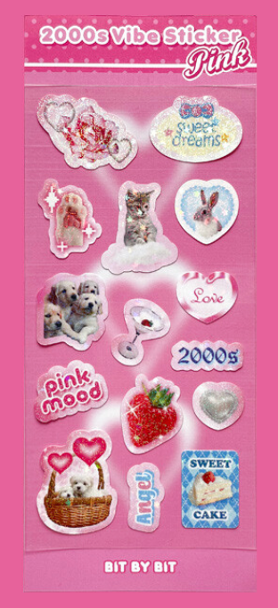 bitbybit: 2000s Vibe Sticker_Pink