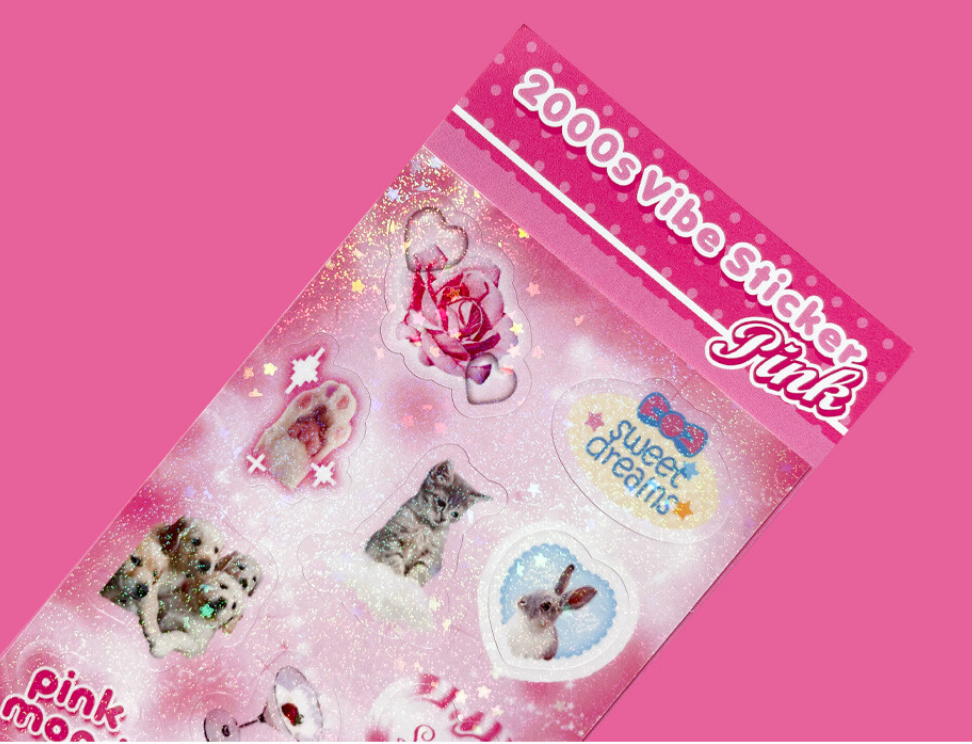 bitbybit: 2000s Vibe Sticker_Pink