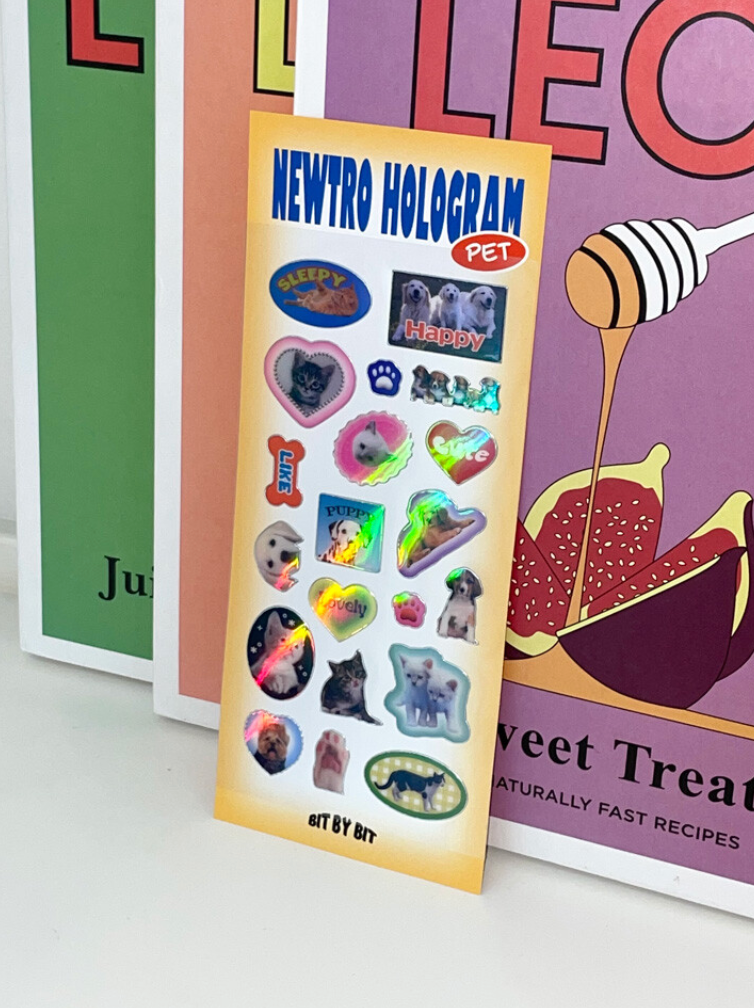bitbybit: Newtro Hologram Sticker_Pet
