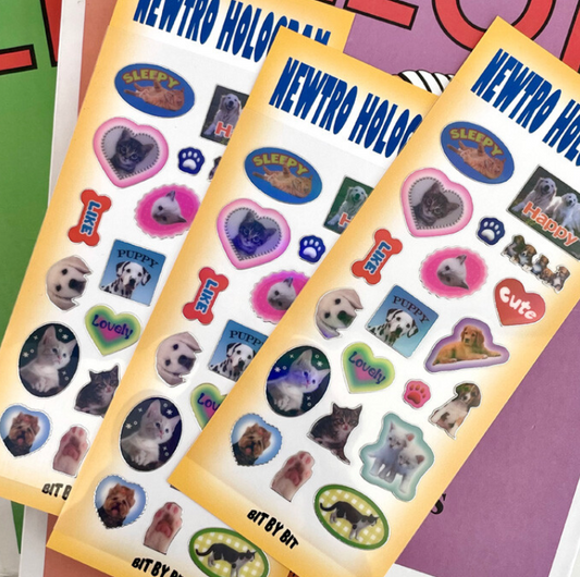 bitbybit: Newtro Hologram Sticker_Pet