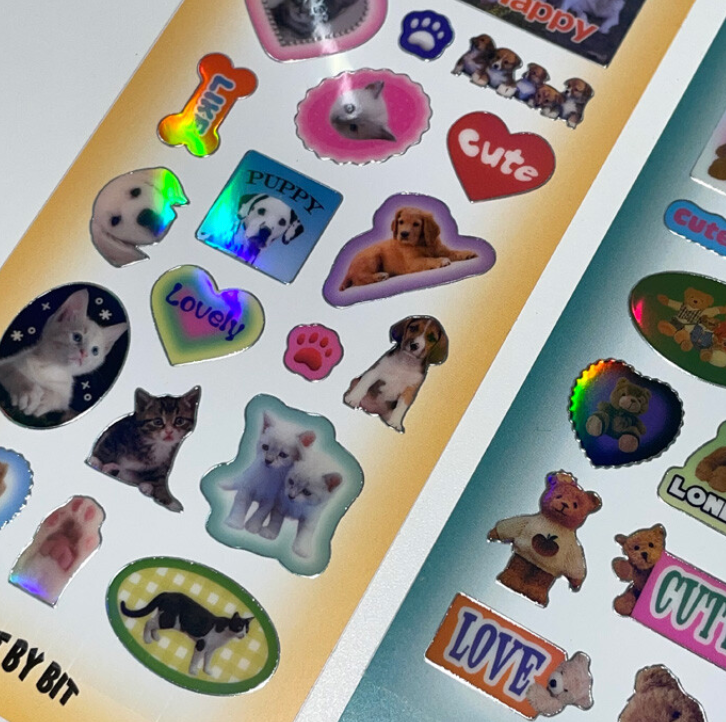 bitbybit: Newtro Hologram Sticker_Pet