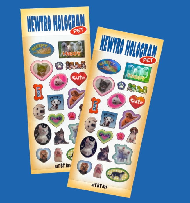 bitbybit: Newtro Hologram Sticker_Pet