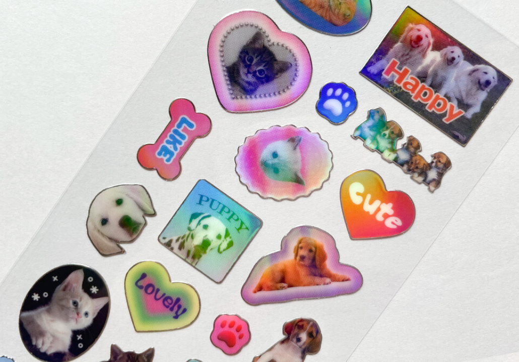 bitbybit: Newtro Hologram Sticker_Pet