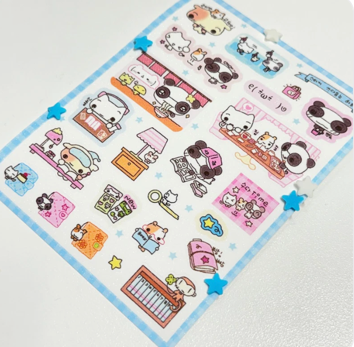 happy_nyang_day: Enjoying Hobbies sticker sheet