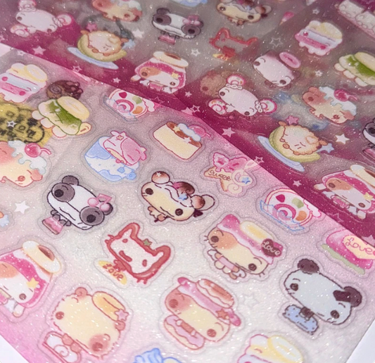 happy_nyang_day: Soft and Sweet Friends sticker sheet