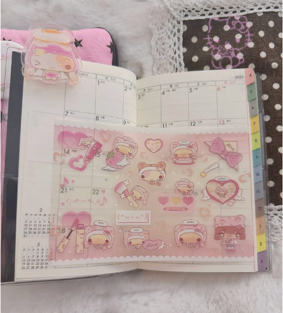 happy_nyang_day: Mink Bunny sticker sheet