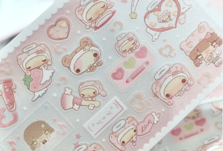 happy_nyang_day: Mink Bunny sticker sheet