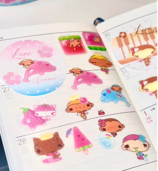 happy_nyang_day: kiss cut washi tapes