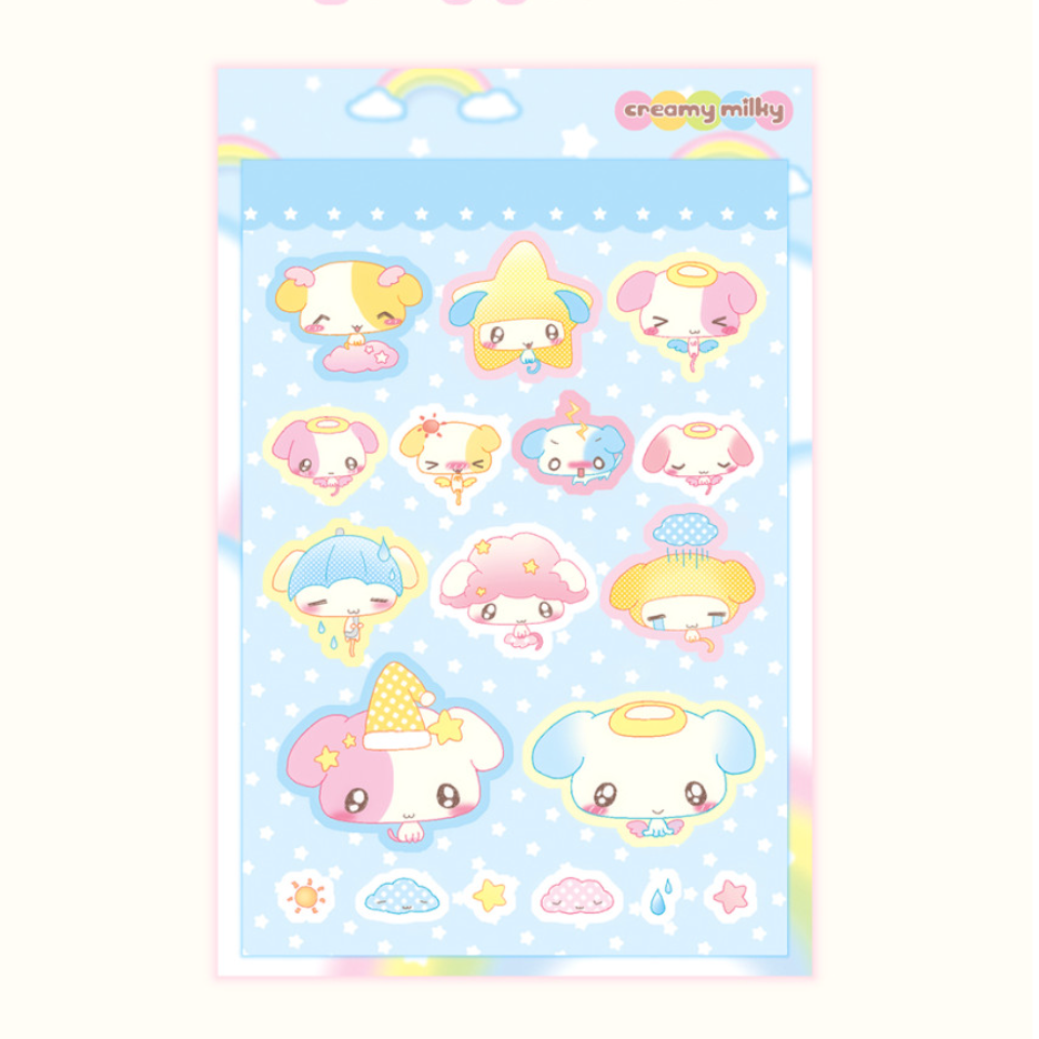 creamy milky: Weather Fairy Puppy sticker sheet