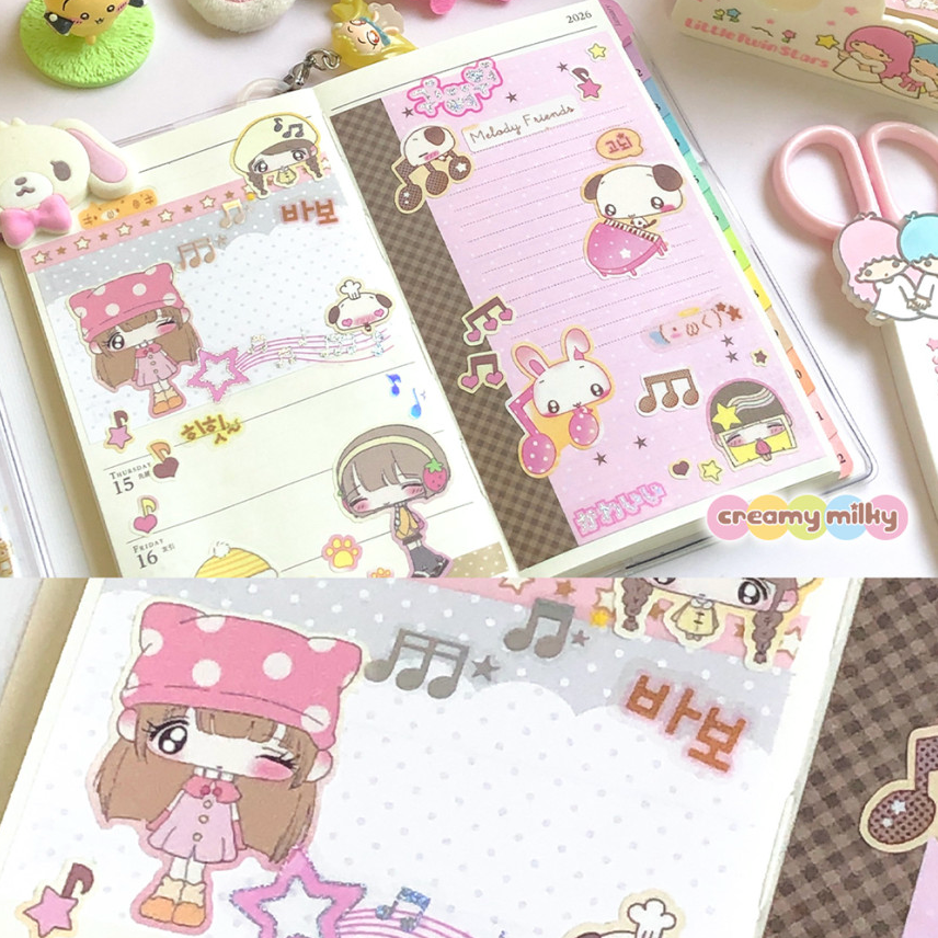 creamy milky: Sweet Melody sticker sheet