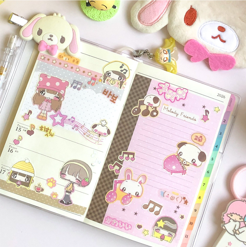creamy milky: Sweet Melody sticker sheet