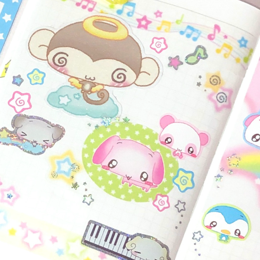 creamy milky: Melody Hologram sticker sheet