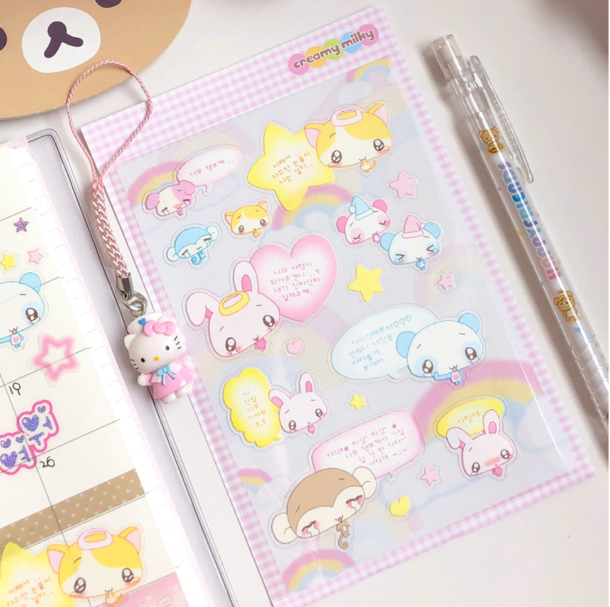 creamy milky: Crybaby's Speech sticker sheet