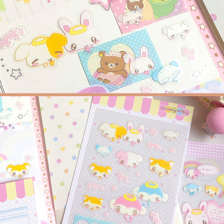 creamy milky: Reaction Demon King sticker sheet